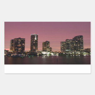 Sonnenlicht über Miami nach einem Sturm Rechteckiger Aufkleber