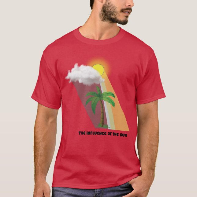 Sonnenlicht und Cloud-Interaktion mit einem Palmen T-Shirt (Vorderseite)