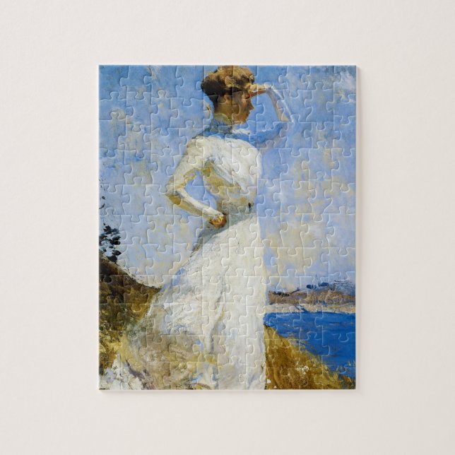 Sonnenlicht von Frank Benson Puzzle (Vertikal)