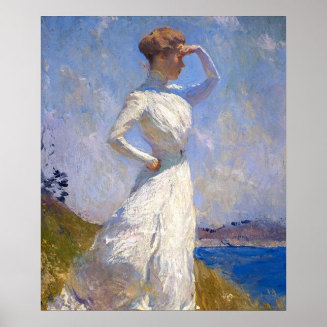 Sonnenlicht von Frank Weston Benson Poster (Vorne)