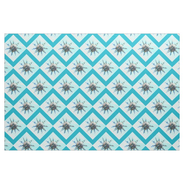 sonnenlichtblaues Rautenmuster Stoff (Fat Quarter (45,7 x 55,9 cm))