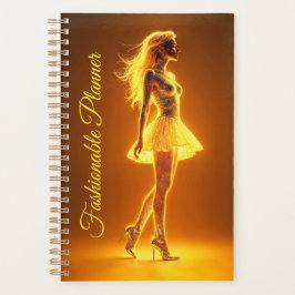 Sonnenlichte Modefrau mit Neonkörper-Glanz Planer