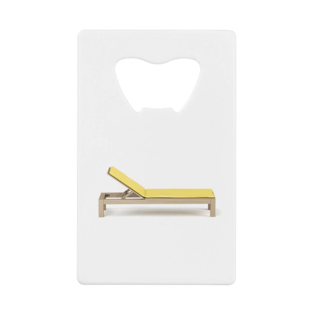 Sonnenliegen aus Holz mit Matratze Geldbeutel Flaschenöffner (Vorderseite)