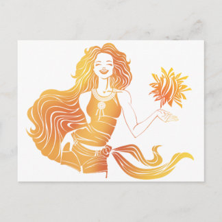 Sonnenmädchen Postkarte