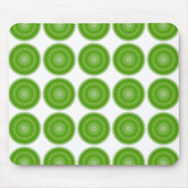 Sonnenmandala grün mousepad (Vorne)