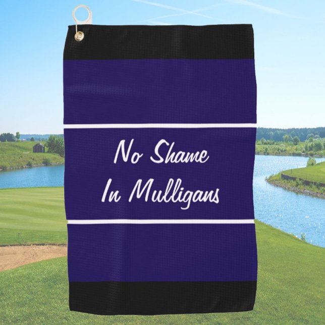 Sonnenmarineblau kein Scham Mulligans Geschenk für Golfhandtuch (Von Creator hochgeladen)
