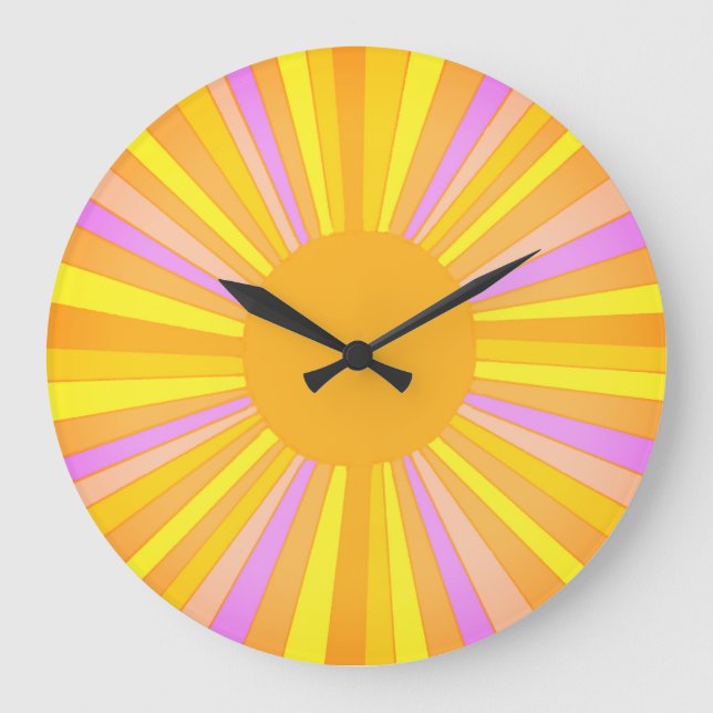 Sonnenmauer-Uhr Große Wanduhr (Vorderseite)
