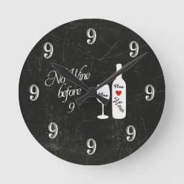 Sonnenmauer Uhr - Kein Wein vor 9