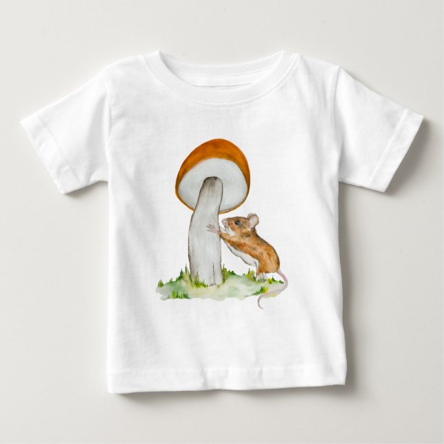 Sonnenmaus mit wildem Pilz Baby T-shirt (Vorderseite)