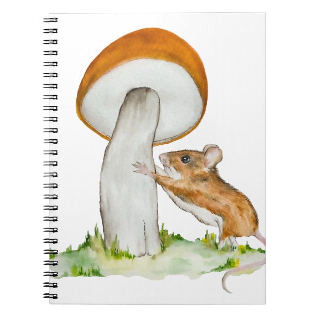 Sonnenmaus mit wildem Pilz Notizblock (Vorderseite)