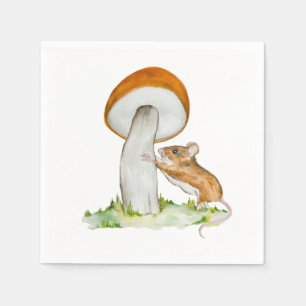 Sonnenmaus mit wildem Pilz Serviette