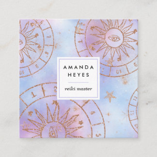 Sonnenmeister Chakra-Energieerzeuger| Quadratische Visitenkarte