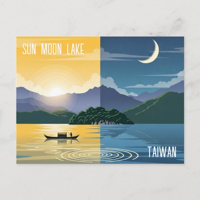 Sonnenmondsee Taiwan Postkarte (Vorderseite)
