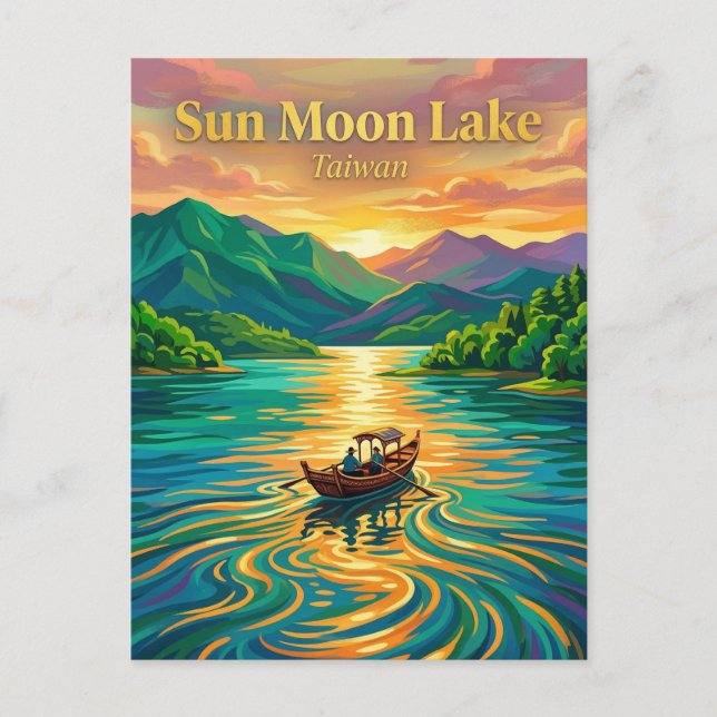 Sonnenmondsee Taiwan Postkarte (Vorderseite)