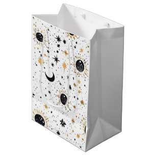 Sonnenmondstars aus Schwarz und Gold Mittlere Geschenktüte