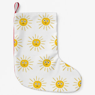 Sonnenmotive: Vintag skizzenhaft nahtlos. Kleiner Weihnachtsstrumpf