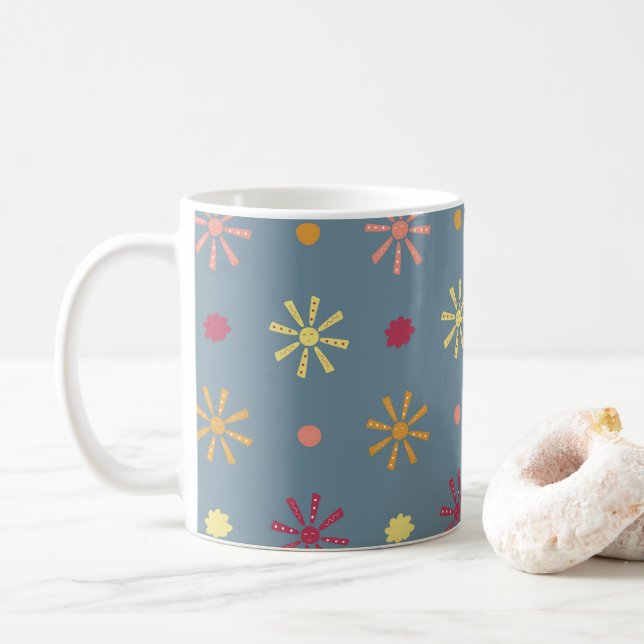 Sonnenmuster Kaffeetasse (Mit Donut)