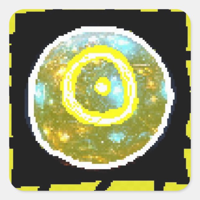 Sonnennacht Quadratischer Aufkleber (Vorderseite)