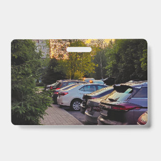 Sonnennuntergang-Moment PVC-Namensschild – Anpassb Ausweis