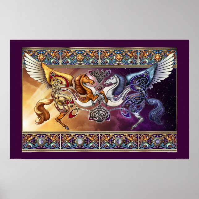 Sonnenpferd, Mondpferd (30x20") Poster (Vorne)