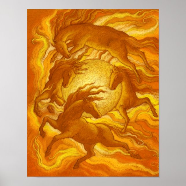 Sonnenpferde Poster (Vorne)