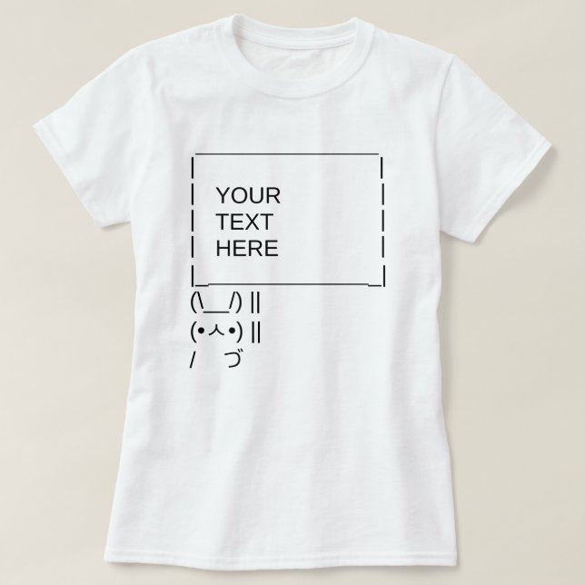 Sonnenprotestzeichen / Anpassbare ASCII-Textkunst T-Shirt (Design vorne)