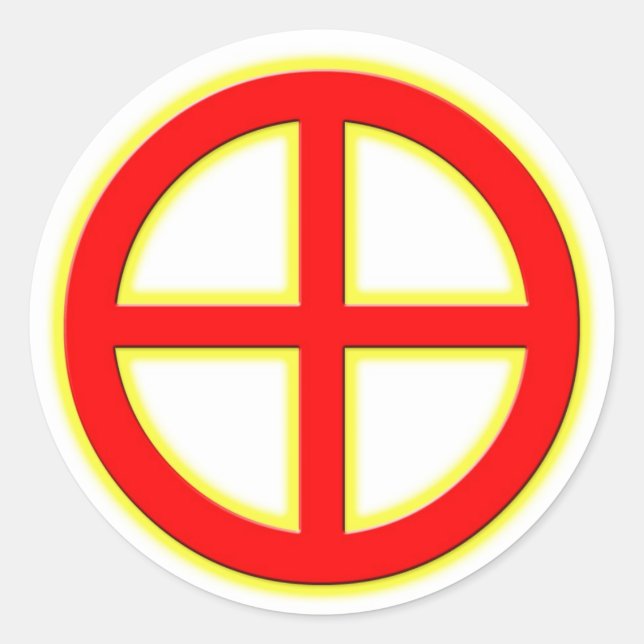 Sonnenradaufkleber Runder Aufkleber (Vorderseite)