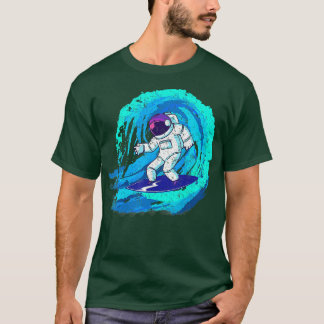 Sonnenraumgalaxie Surfer Astronaut surfen blau w T-Shirt