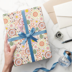 Sonnenreiches Western-Abenteuer Geschenkpapier