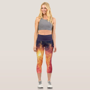 Sonnens Feuer quer durch das Universum Capri Leggings