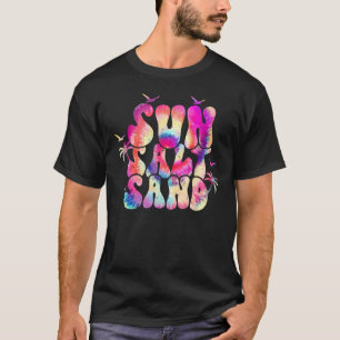 Sonnensalz Vintager Sommer Groovy Gefärbte Krawatt T-Shirt