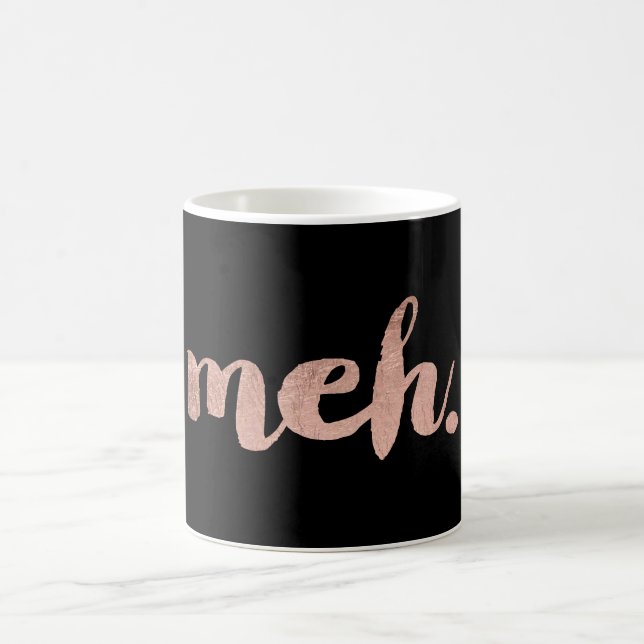 Sonnensarkastische Imitate Rose Gold Mi Typografie Kaffeetasse (Mittel)