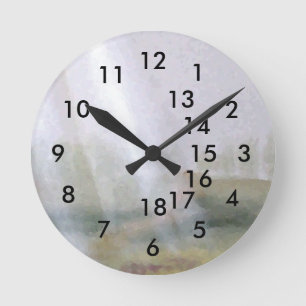 Sonnenschein 18-Stunden-Bürogeschenkuhr Runde Wanduhr