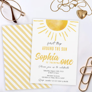 Sonnenschein 1. Geburtstag Erster Rundgang durch d Einladung