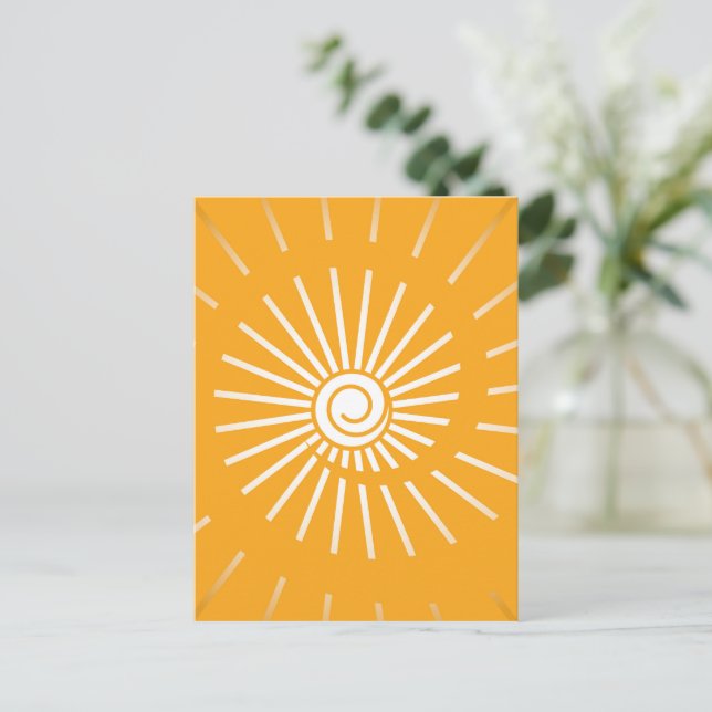 Sonnenschein 2 feiertagspostkarte (Stehend Vorderseite)