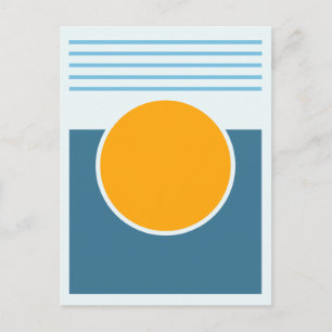 Sonnenschein abstraktes Design Postkarte