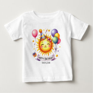 Sonnenschein Alles Gute zum Geburtstag Benutzerdef Baby T-shirt
