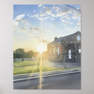 Sonnenschein am Morgen Poster