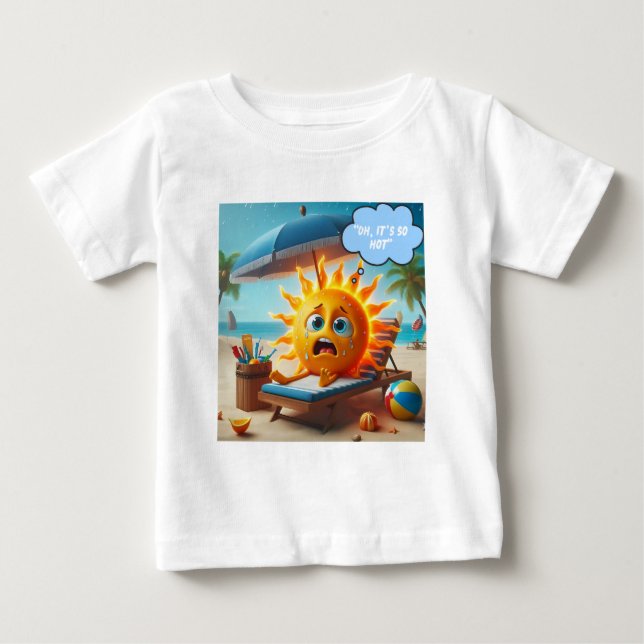 Sonnenschein am Strand Design Baby T-shirt (Vorderseite)