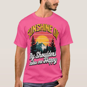 Sonnenschein an meinen Schultern glücklich draußen T-Shirt