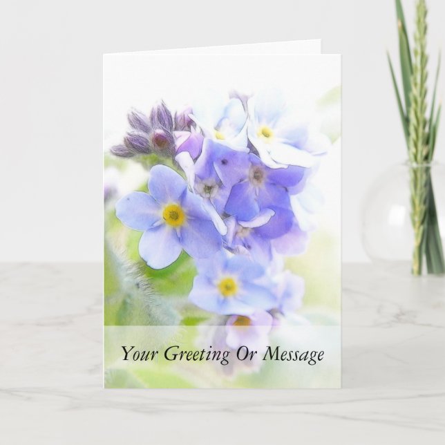 Sonnenschein auf blau Vergessen Sie mir Nots Karte (Vorderseite)