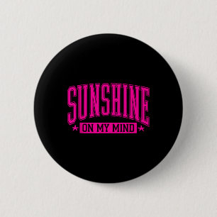 Sonnenschein Auf Meinem Gemüt Hawaii Strand Sommer Button