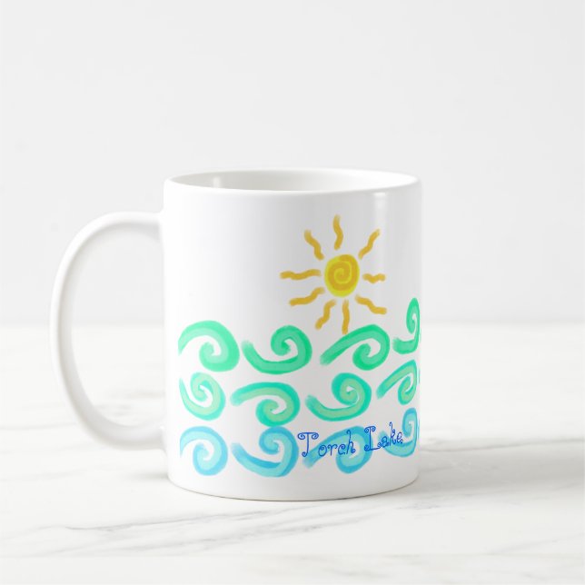 Sonnenschein auf Torch See-Kaffee-Tasse Tasse (Links)