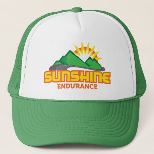 Sonnenschein-Ausdauer-Grün-Logo-Retro Truckerkappe