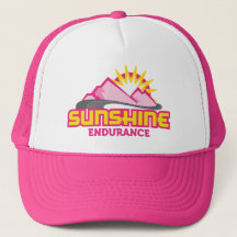 Sonnenschein-Ausdauer-Rosa-Logo-Retro