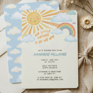 Sonnenschein-Baby-Party-Einladung   Regenbogen-The Einladung