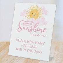 Sonnenschein-Baby-Party - Errate wie viele Schnull
