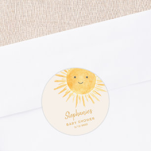 Sonnenschein-Baby-Party  Runder Aufkleber