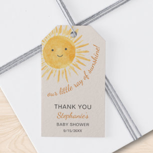 Sonnenschein-Babydusche Geschenkanhänger