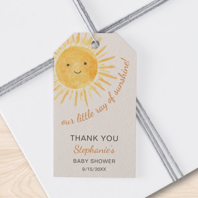 Sonnenschein-Babydusche Geschenkanhänger (Von Creator hochgeladen)